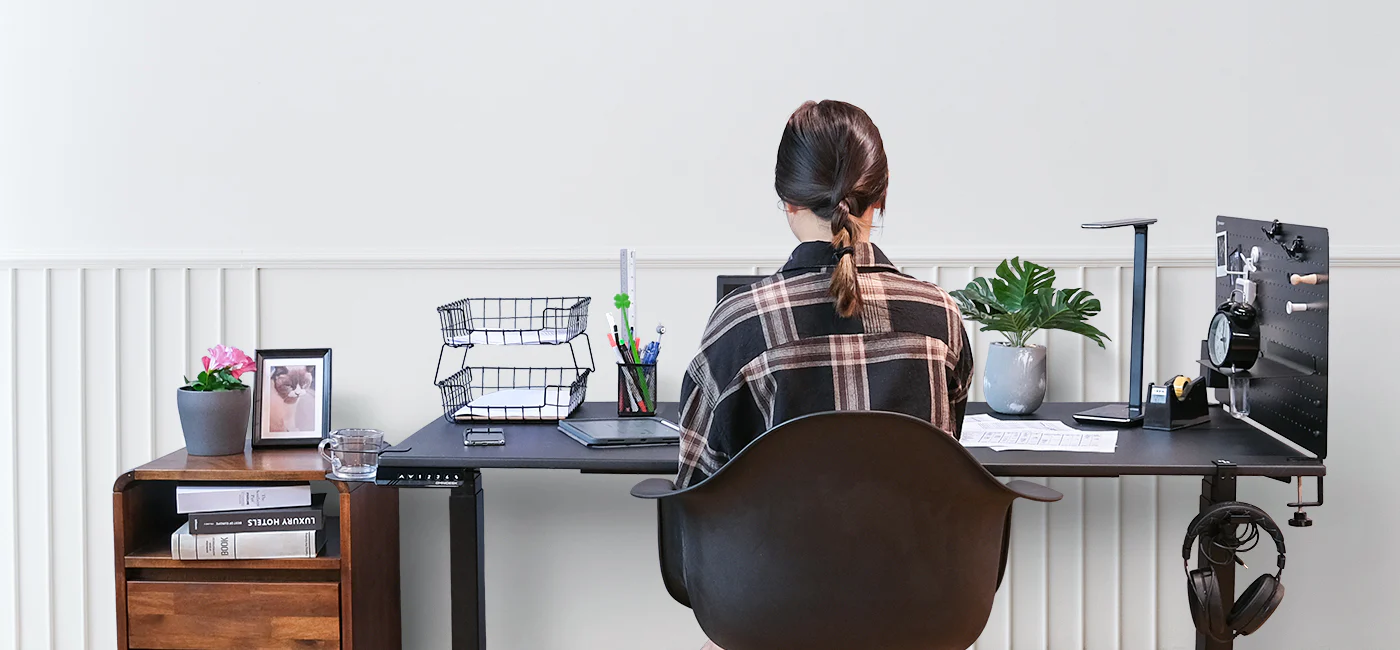 Organized desk with daily planner and productivity tools